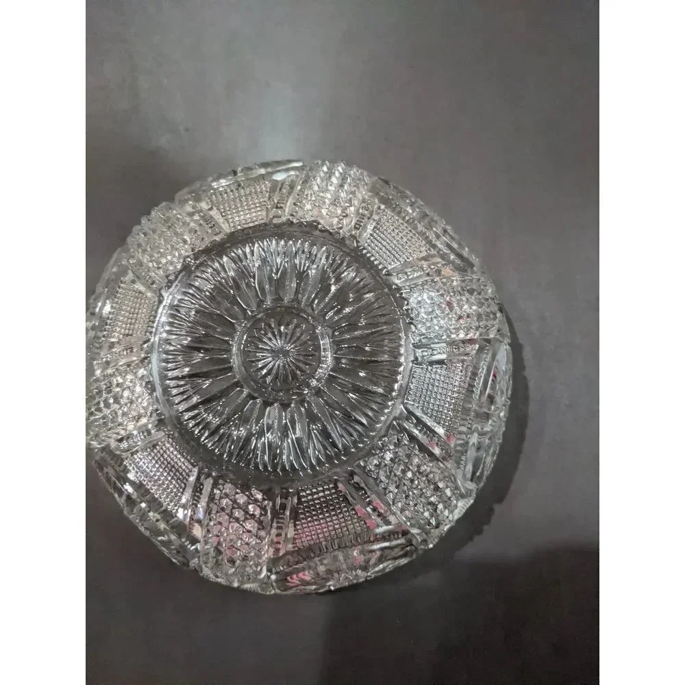 US Glass Spinning star serving bowl  clear 8 1/4 in ‎ Holiday